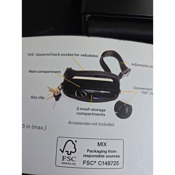 Lole Sherpa Belt Bag Unisex - One Size | Black NEW - Picture 4 of 5